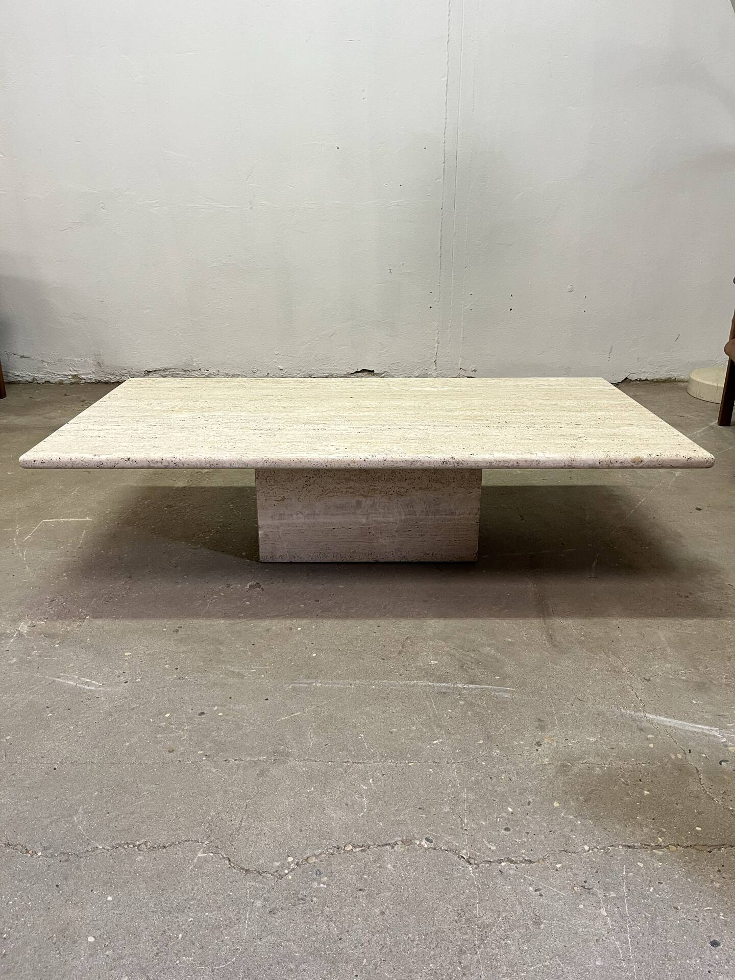 1970s travertine coffee table
