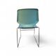10 chaises empilables Matrix Krueger de design mid-century par Thomas Tolleson / vert menthe / États-Unis années 1970