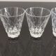 Set of 4 digestive glasses in vintage shell chiseled crystal
