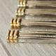 Vintage ribbed silver-plated knife rests Lancel Paris x 6