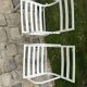 Paire de fauteuils de jardin en aluminium laqué blanc  -  HUGONET