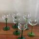 6 engraved wine glasses