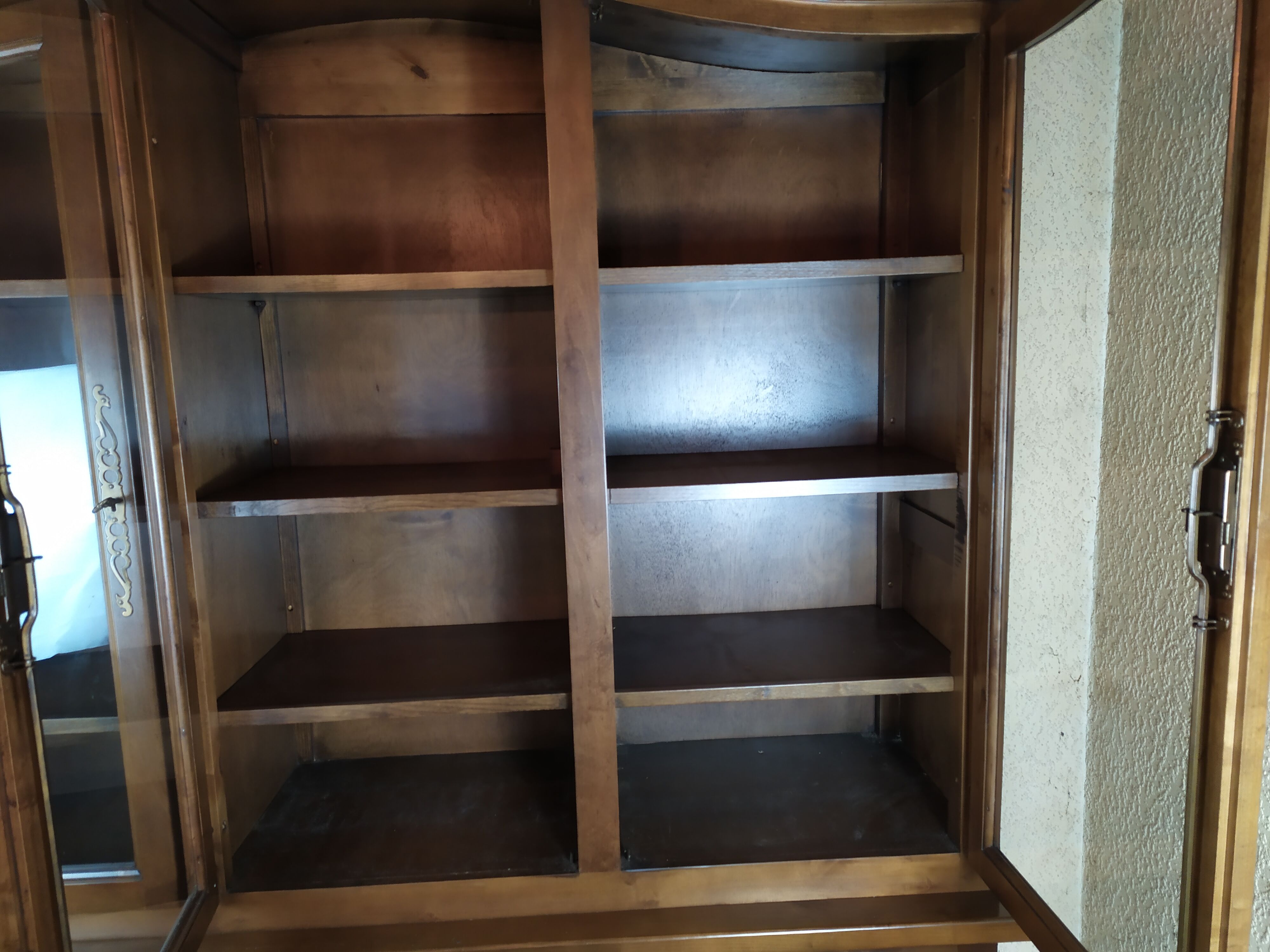 Solid wood library showcase