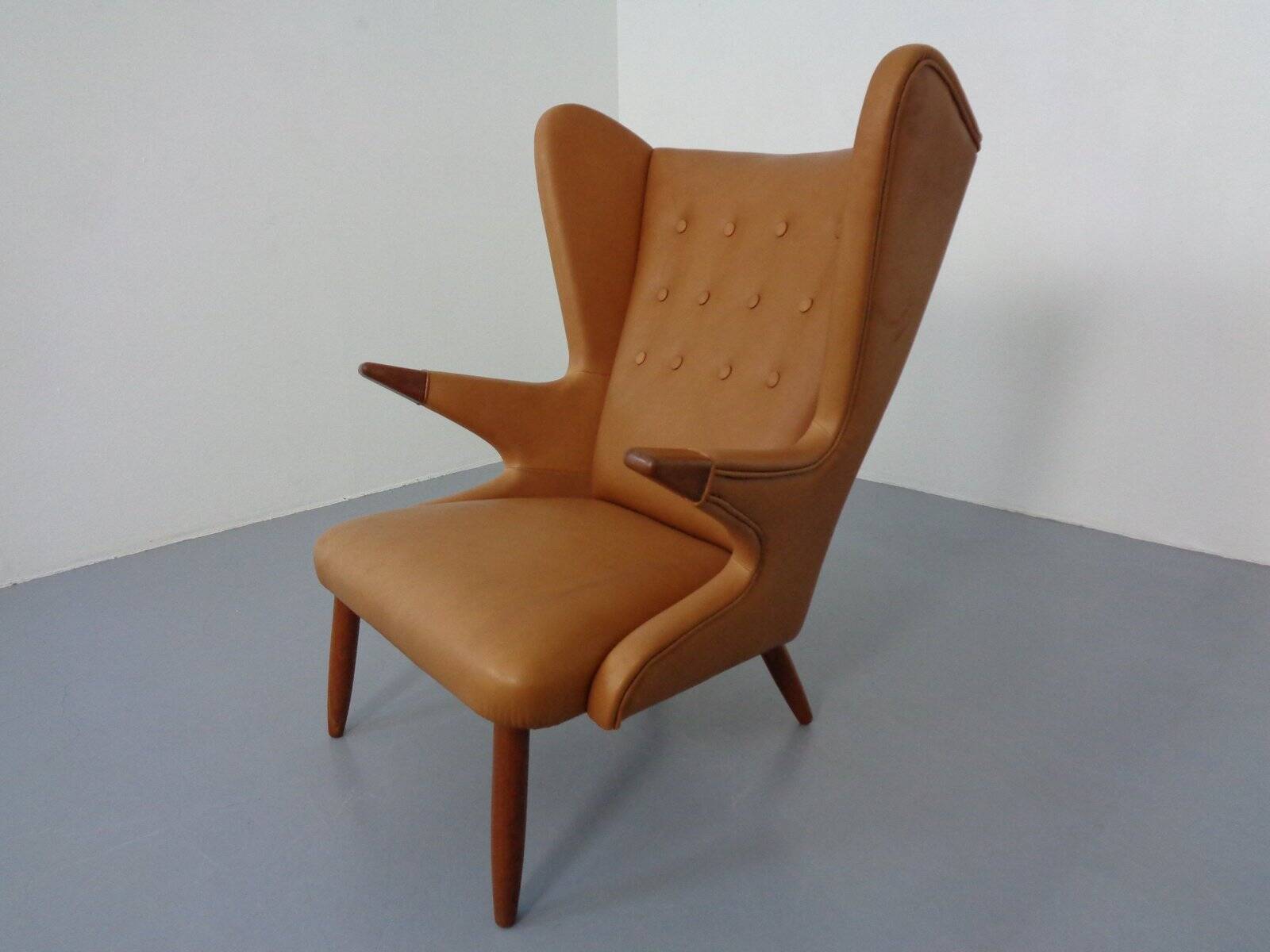 Teak and leather armchair by Svend Skipper for Skippers Møbler, Denmark, 1960s