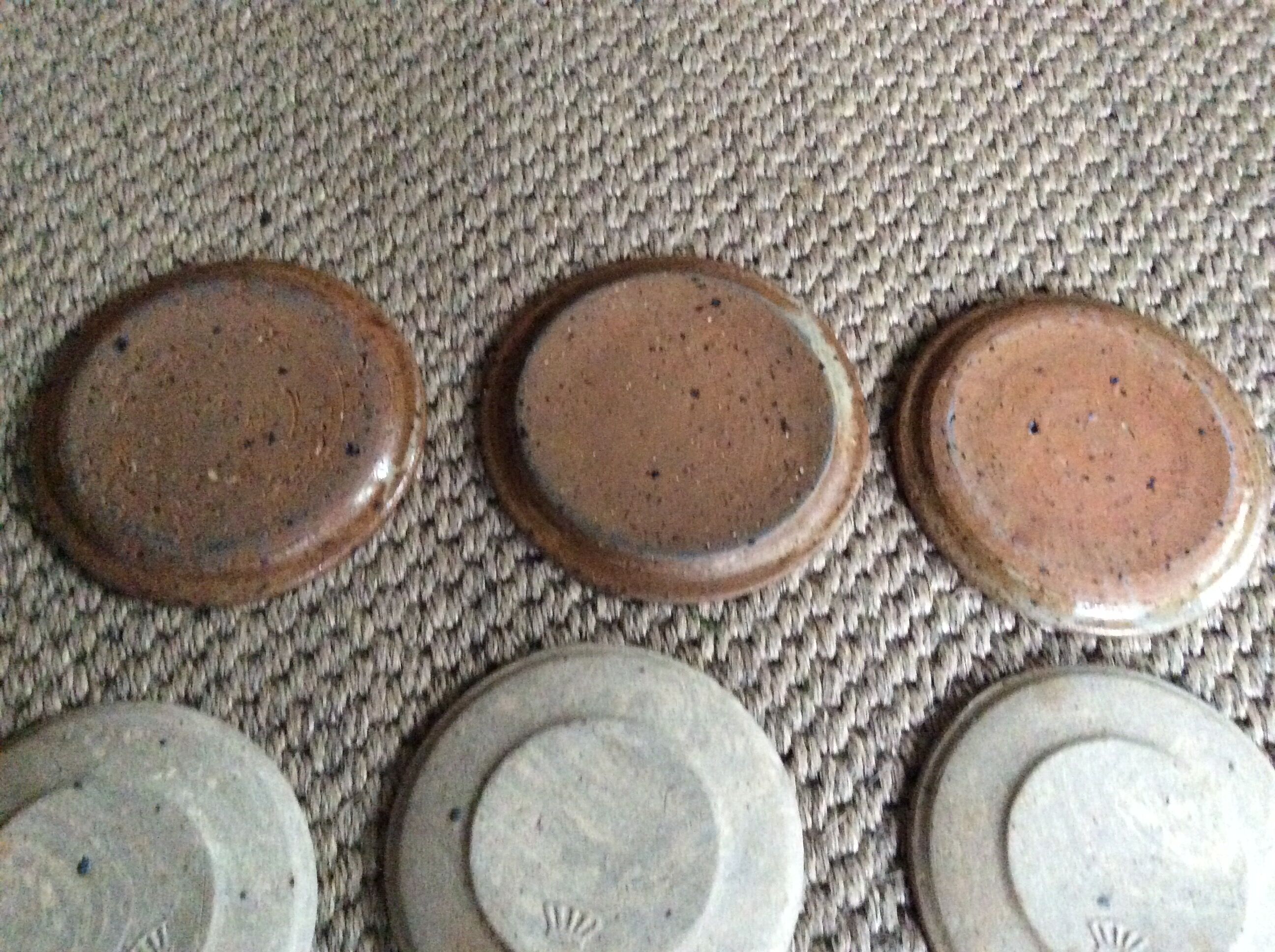 Set of 9 stoneware plates