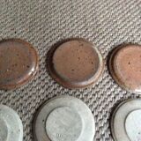 Set of 9 stoneware plates