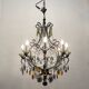 Large Crystal Multicolored Chandelier 1950’s