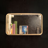 Fiberglass backlit mirror Italy 70s