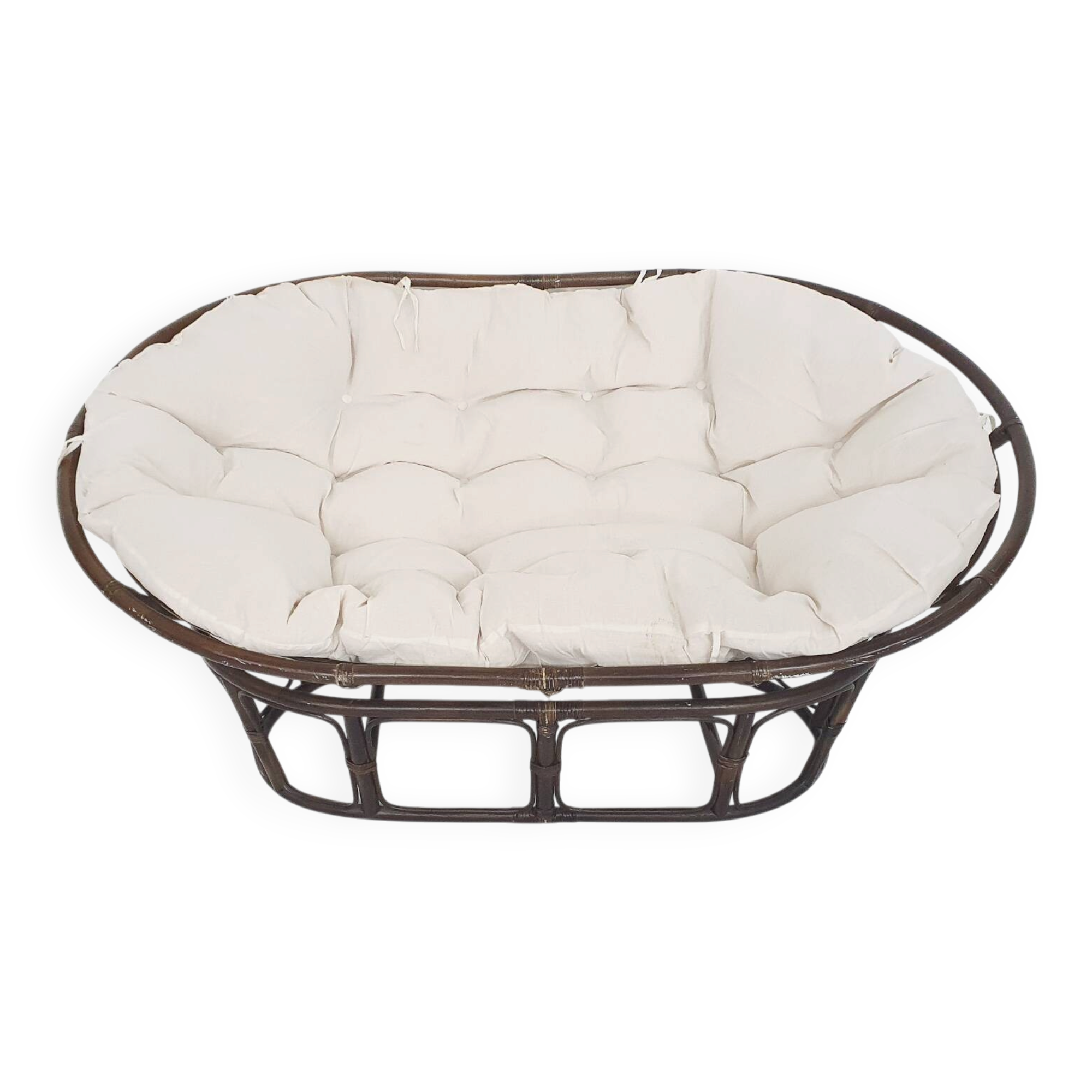 Manou two seater sofa with linnen cushion, The Netherlands 1970's