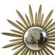 Mid Century Copper Plated Metal Sun Mirror Deknudt Convex 55cm