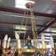 Empire-style chandelier in finely chiselled and gilded bronze