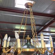 Empire-style chandelier in finely chiselled and gilded bronze