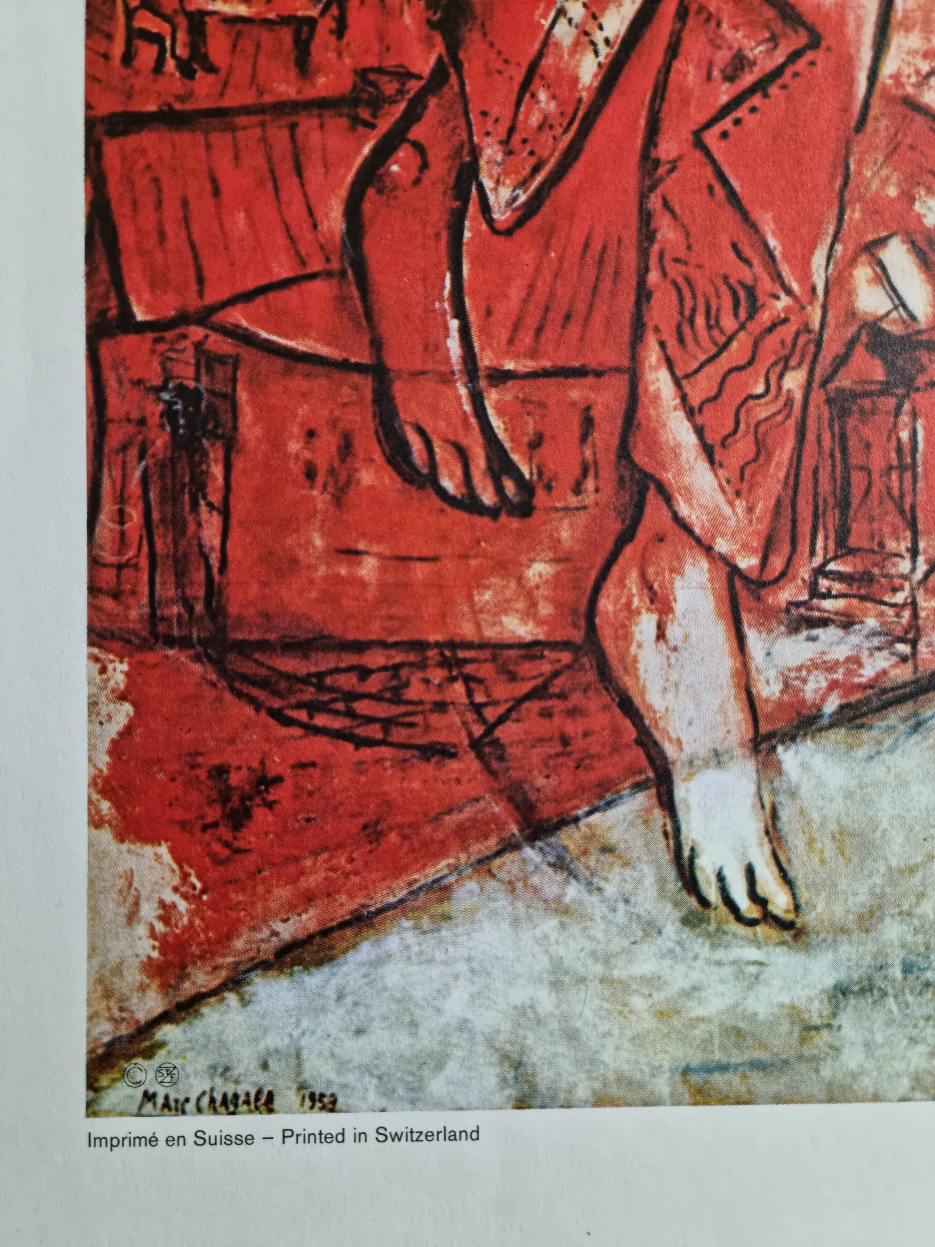 Poster after Marc Chagall "the red roofs" 63 cm by 75 cm