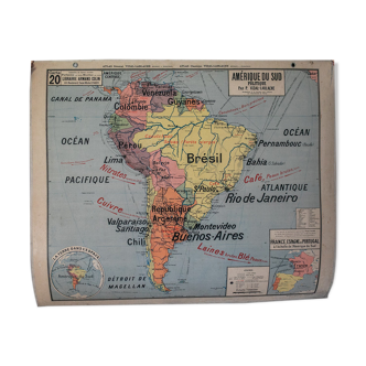 The geography map South America Armand Colin n°20