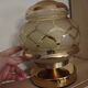 Gold table lamp in Art Deco glasswork