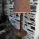 Lampadaire bois serviteur vintage