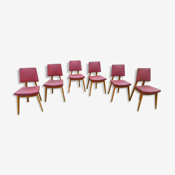 Série de six chaises vintage