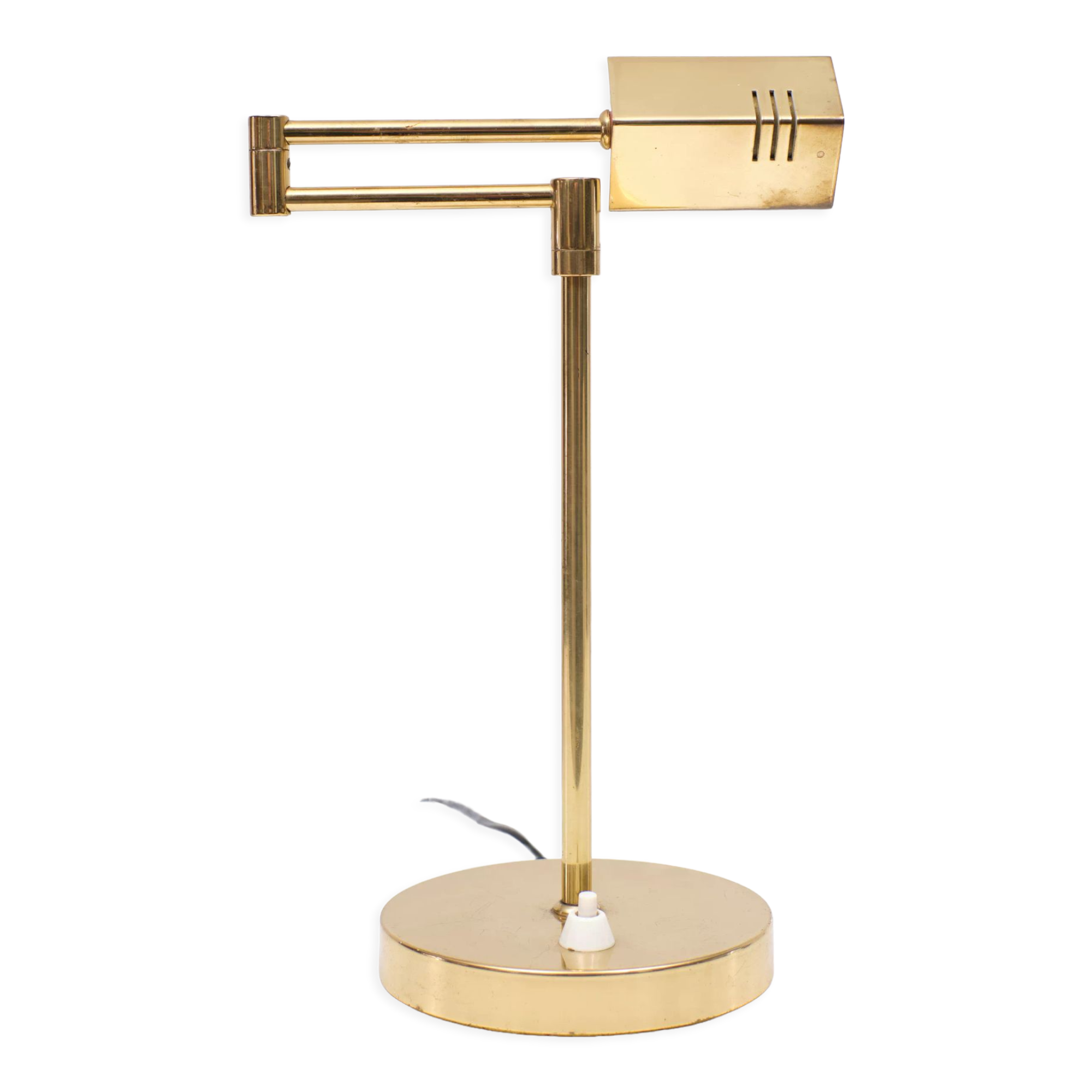 Small Brass Swing Arm Table Lamp 1970s Germany