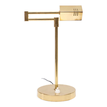 Small Brass Swing Arm Table Lamp 1970s Germany