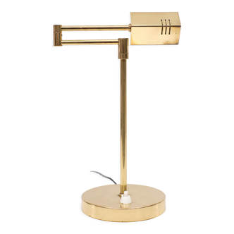 Lampe de table à bras oscillant en laiton Allemagne des années 1970