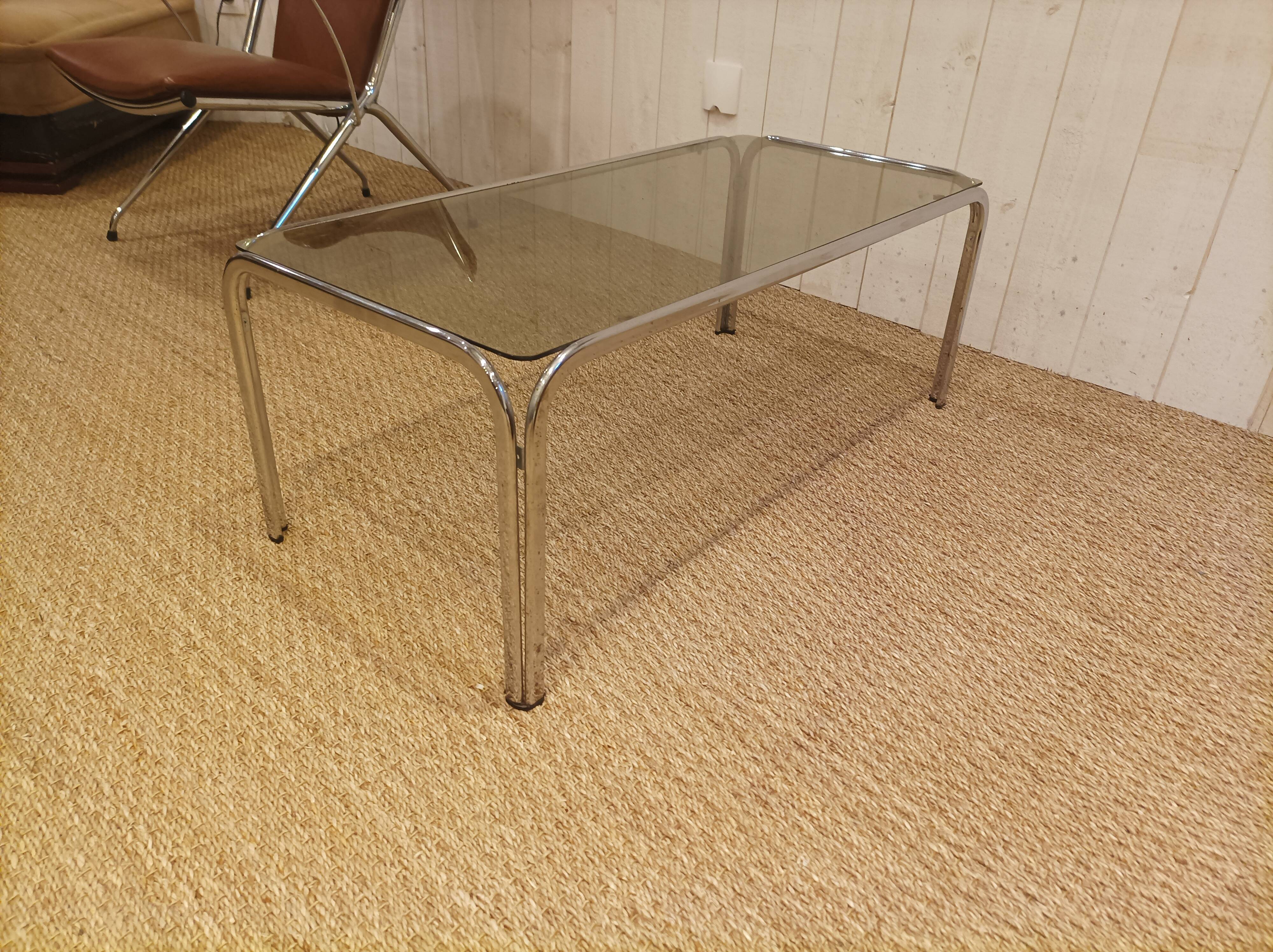 Vintage glass coffee table