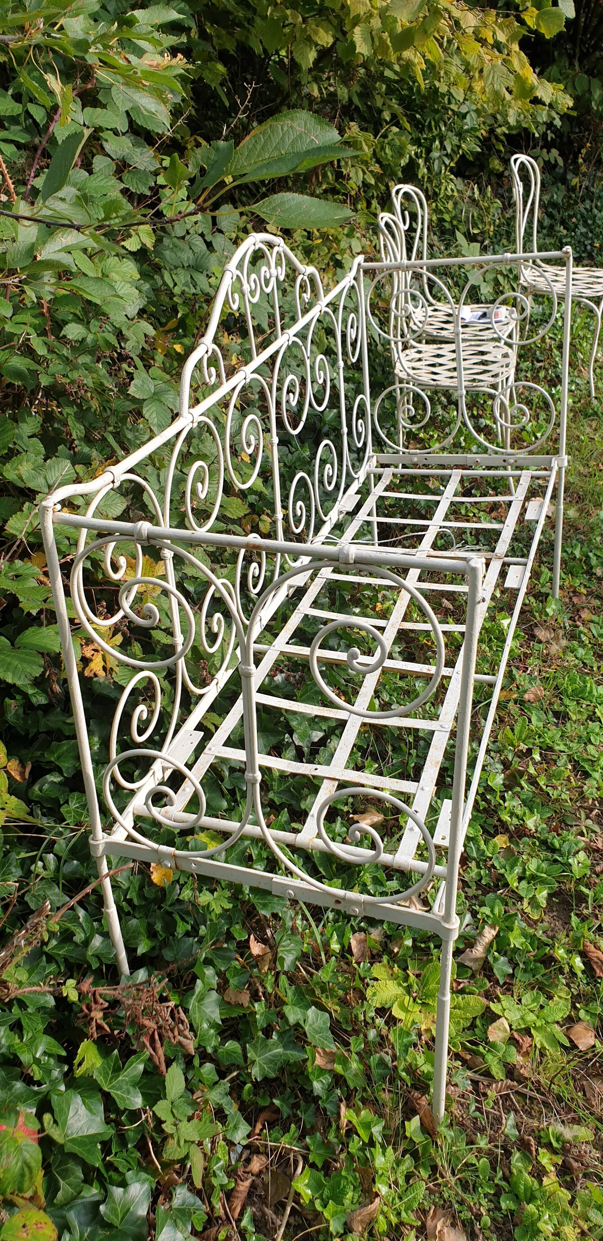 Garden bench cast iron half XXth