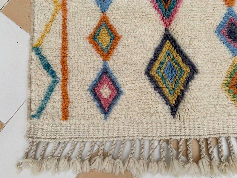 Colorful Berber rug size 200 x 300 cm