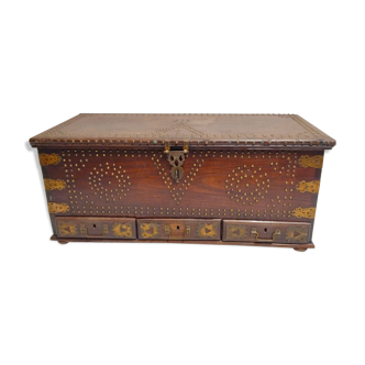 Old solid wood chest