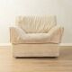COR Space Age seating group, 1970s, set of 6 armchairs and footstool, cream white