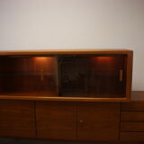 johannes Andersen teak lighted display cabine For Silkeborg Denmark