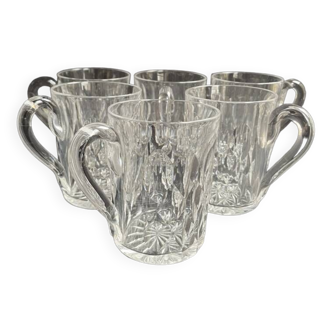 6 anciennes tasses Baccarat taille 6406