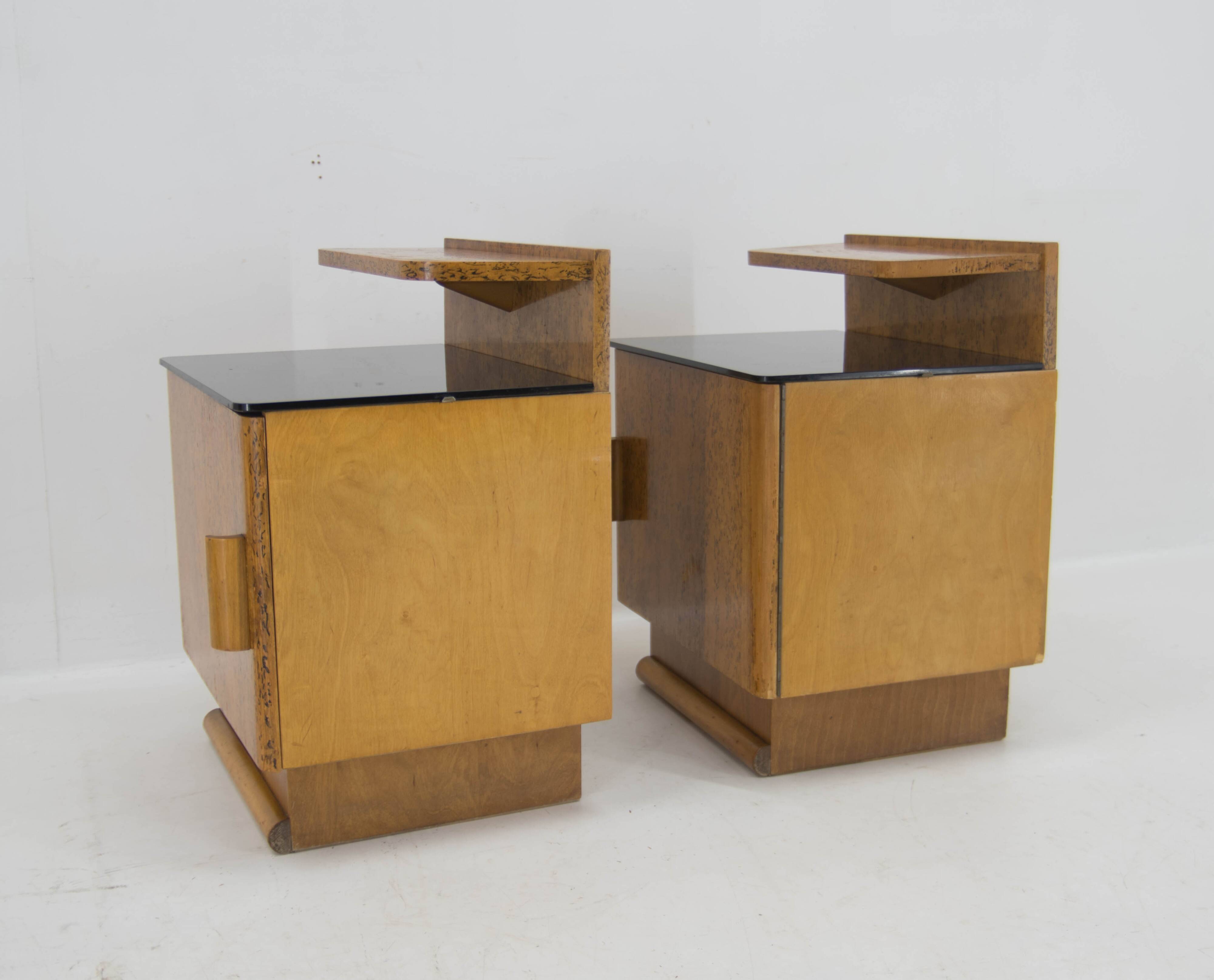Set of Two Night Stands by Halabala for UP Zavody, 1940s