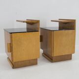 Ensemble de deux tables de nuit par Halabala pour UP Zavody, 1940s