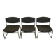 Pair of vintage armchairs in metal and grey mottled fabric.