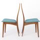 Paire de chaises de salle à manger Ernst Martin Dettinger pour Veil | Chêne, vintage des années 1960