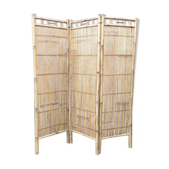 Vintage rattan and bamboo screen