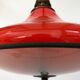 Vintage glass and brass pendant lamp / Italy, 60s