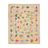 Kilim afghan embroidery 224 x 173 cm