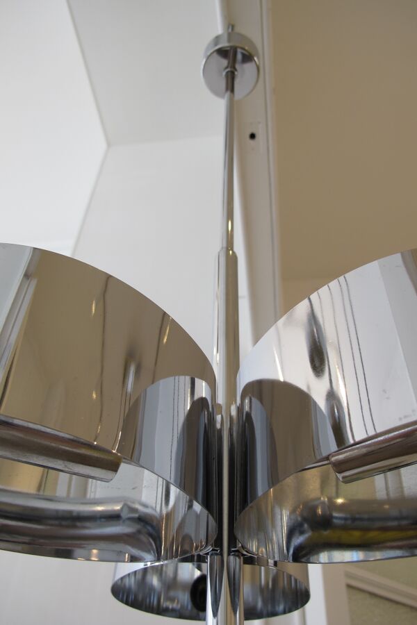 Lustre Trefle en Inox - 1970