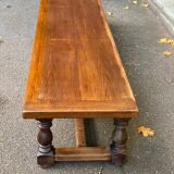 Vintage 19th-century farmhouse bench in solid wood, 250cm