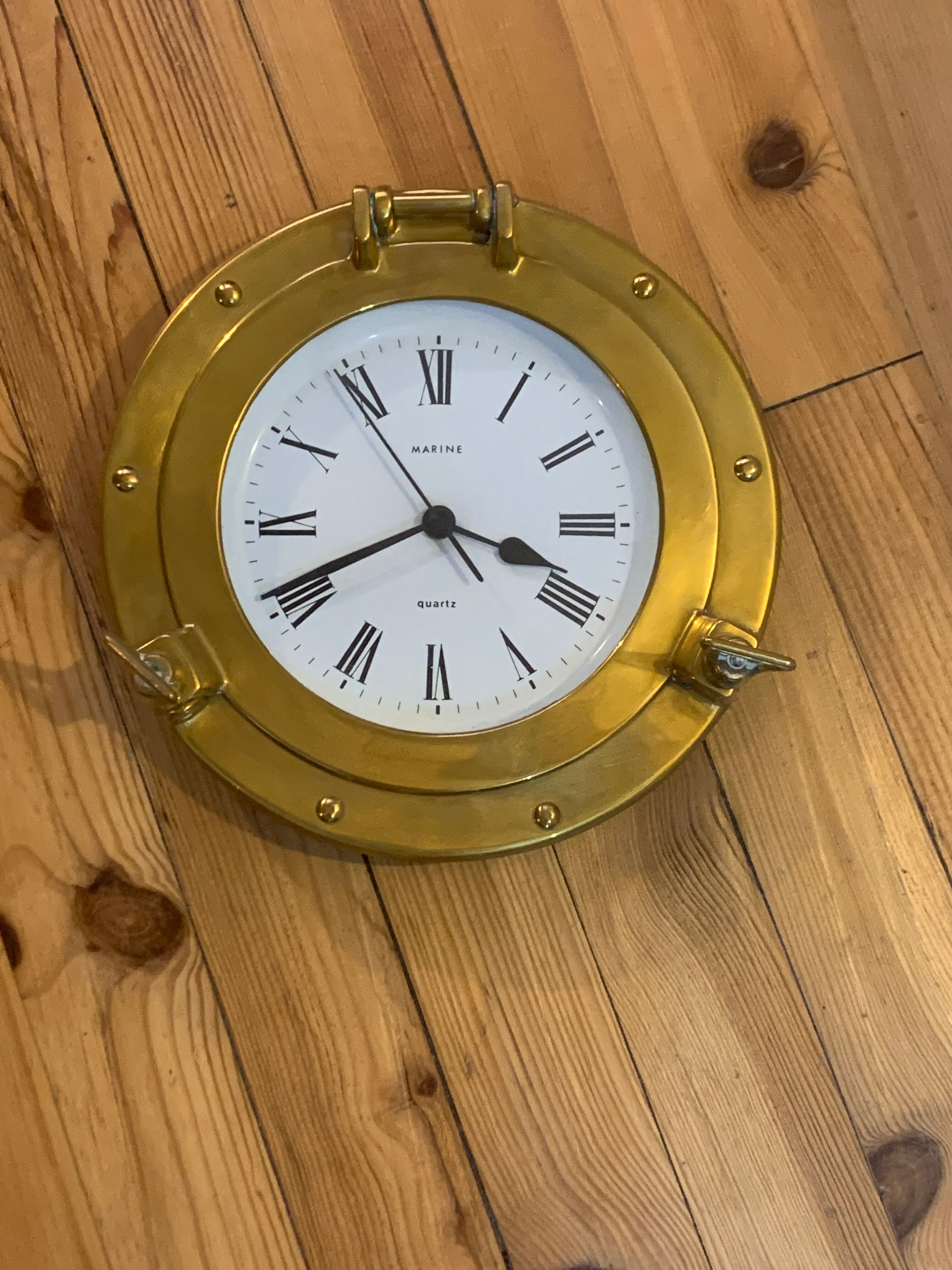 Copper porthole clock