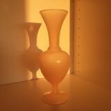 Pink vase type opaline