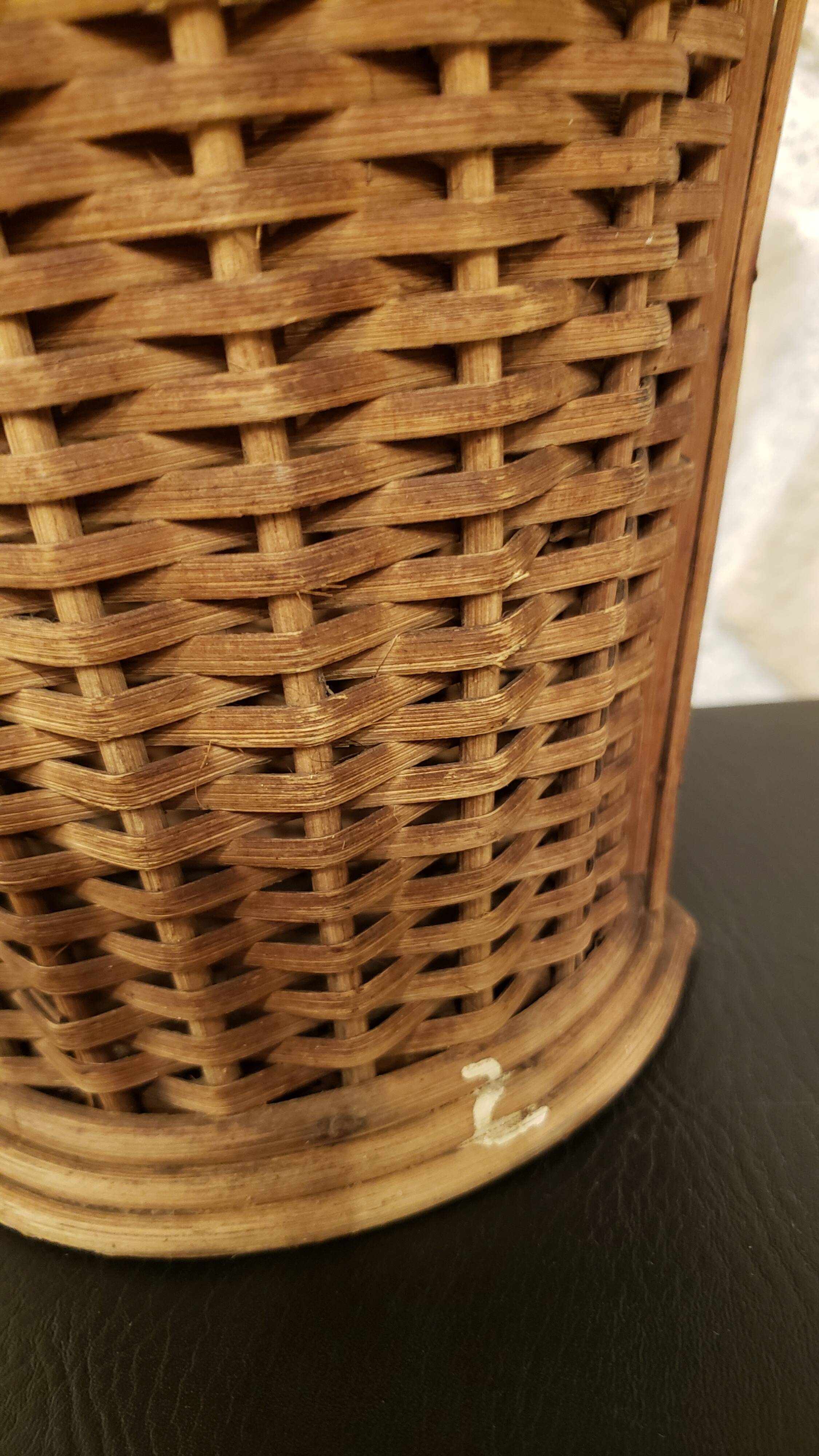 Panier avec anse en rotin 2 compartiments