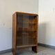 1940's Italian cabinet credenza bar display with glass door art deco style
