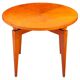 Maison Gouffé Gueridon Table in Sycamore and Bronze, France, circa 1950