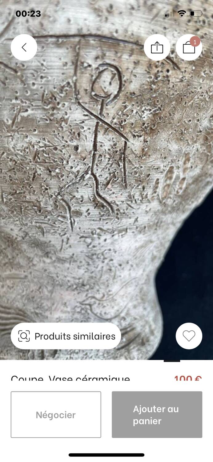 Cup, ceramic vase Francis Triay