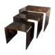 Tortoiseshell plexiglass nesting coffee tables