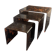 Tortoiseshell plexiglass nesting coffee tables