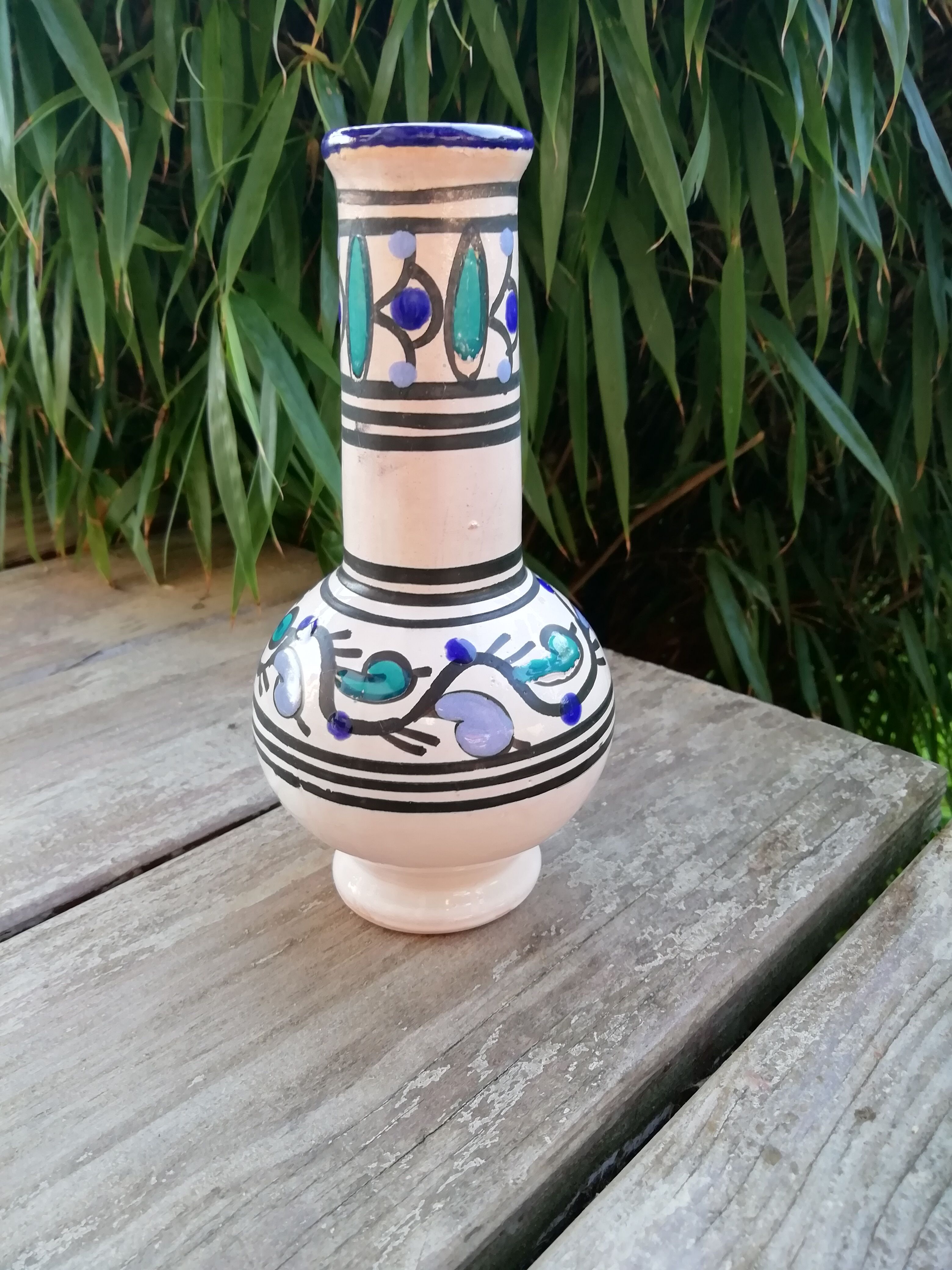 Hand decorated vase