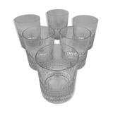Six Baccarat whisky glasses, Nancy model, 1960